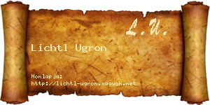 Lichtl Ugron névjegykártya